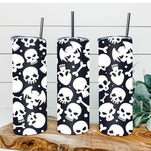 Custom 20oz skull tumbler!